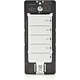 Leviton Countdown Timer Switch for Household Lights, heaters and Exhaust Fans, 2-4-8-12 Hour, No Neutral Wire Required, Singl