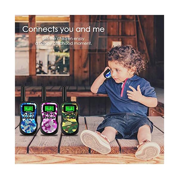 Nestling-Walkie-Talkies-3-Pack-Upgraded-Version-Camouflage-Exterior-8-Channels-2-Way-Radio-Toys-with-Backlit-LCD-Flashlight-3-Miles-Range-for-Kids-Indoor-Outdoor-Activity Nestling Walkie Talkies 3 Pack, Upgraded Version Camouflage Exterior 8 Channels 2 Way Radio Toys with Backlit LCD…
