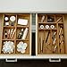 Seville Classics 2 Pack Bamboo Drawer Organizer