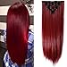 8Pcs 18 Clips 17-26 Inch Curly Straight Full Head Clip in on Hair Extensions Women Lady Hairpiece