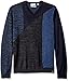 Calvin Klein Men's Merino Parallel and Color Blocked Crew Neck Sweater