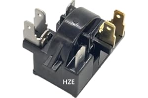 DKSGG QP2-4R7 Start Relay Refrigerator PTC Ohm 6 Pin for Whirlpool Frigidaire Vissani Danby EdgeStar Summit Haier Igloo Compressor etc