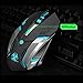 Wireless Gaming Mouse, VEGCOO C8 Silent Click Wireless Rechargeable Mouse with Colorful LED Lights and 2400/1600/1000 DPI 400mah Lithium Battery for Laptop and Computer (C9 Black)thumb 2