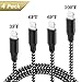 Lightning Cable iPhone Charger 4Pack 3FT 6FT 6FT 10FT Nylon Braided 8 Pin Lightning to USB Charger for iPhone X iPhone 8 8 Plus 7 7 Plus 6s 6s Plus 6 6 Plus iPad iPod Nano