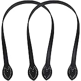 SUPVOX 2pcs 24 Leather Purses Straps Leather Bag Handles Replacement Purse Straps Handbag Bag Wallet Straps (Black)