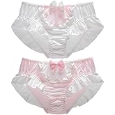 Joyralcos Women’s Bikini Brief Panties Japanese Anime Underwear Lolita Frill Trim Panty Set