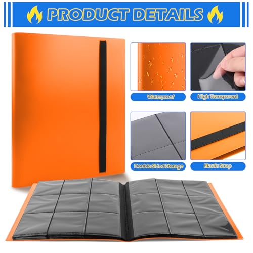 RISVOWO Card Album, 360 Collectible Cards, Transparent Collectible Card Albums, Waterproof Album Collection Cards for Standard Size Cards