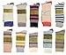 Fine Fit Mens Designer Dress Socks Argyle & Striped Size 10-13 (12 Pairs)