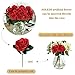 Silk Red Rose 10 Heads SOLEDI Artificial Flower French Rose Fake for Bridal Bouquet Wedding Living Room Table Home Garden Decoration