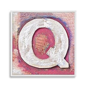 Framed Canvas Wall Art Alphabet Canvas Prints Home Artwork Decoration for Living Room,Bedroom - 16x16 inches