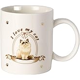 XQJH 12Oz Cute Ragdoll Cat White Ceramic Mug, Mug for Daily Coffee and Tea, Lead-free Microwave and Dishwasher Safe Coffee Mug, Perfect gifts for Cat Lovers