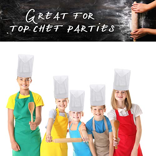 25 Disposable Paper Chef Hats Toques Adult or Kid Pizza Party Favors Decorations
