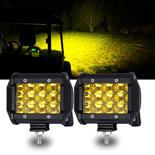 Yellow Fog Lights, Chelhead 2 PCS 4 Inch 36W Led Light Bars 3456LM