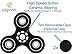 Exgreem NEW 2017 DIRT RESISTANT EDC Tri-Spinner Fidget Toy Smooth Surface Finish Ultra Durable 2-3 Min Spins Non-3D printed (two pack) ((White&Black)Orange)