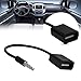 Feamos 3.5mm Male AUX Audio Plug Jack to USB 2.0 Female Converter Cable Cord for Car MP3