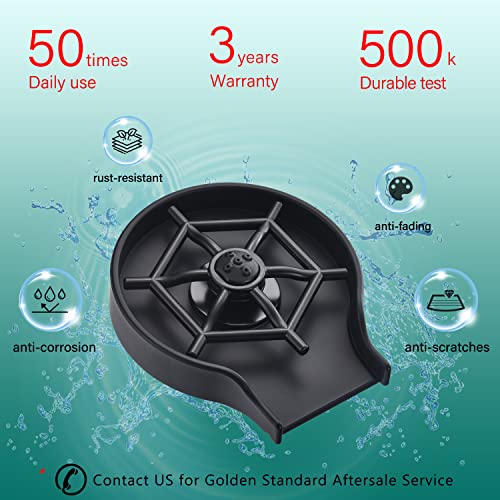 Beati Matte Black Glass Rinser for Kitchen Sinks,Cup Baby Bottles