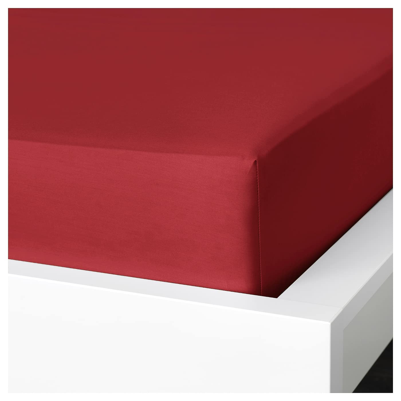 Anti-Allergy Anti-Bacterial Brushed Microfibre Fitted Bed Sheet - 28cm Depth, Easy Care, Fade Resistant (Red, Super King)