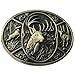 PANCY Hunter Deer Hunting Western Woods Buck Southern Antler Head Belt Buckle