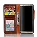 Galaxy S8 Case Folio Wallet Magnetic Detachable,SAVYOU 2 in1 Luxury Series Premium Vegan Leather Flip Wallet Card Holder with Kickstand Slim PC Back Cover for Samsung Galaxy S8 BROWN