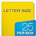 Oxford Two-Pocket Folders w/Fasteners, Yellow, Letter Size, 25 per Box (57709)