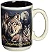 Wildlife Collage Series 15oz Stoneware Coffee Mug (Gray Wolf)