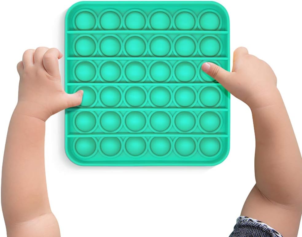 OCACA Fidget Pop Up Toys, Pop Up It Push Bubble Sensory Toys to Relieve Stress & Anxiety for Special Education School Supplies, Kids and Adults (Green, Square) : Office Products