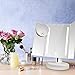 Led Lighted Makeup Mirror - Terresa Newest Vanity Mirror with Detachable 10X Magnifying Mirror, Portable and 180° Adjustable Stand Desk Trifold Travel Mirror with Lights