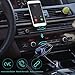 VicTsing Bluetooth FM Transmitter, Wireless In-Car Radio Transmitter Adapter /w USB Car Charger AUX Input 1.44 Inch Display TF Card Slot - Blue