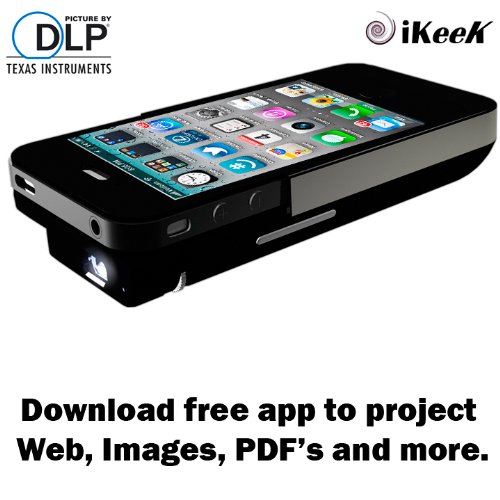 Apple Iphone4 4s DLP Pocket Projector, 2100mAh External Power