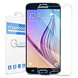Galaxy S6 Screen Protector, Maxboost [Tempered Glass] Screen Protector For Samsung Galaxy S6 - 0.2mm Ballistic Glass Screen Protection Case Fit 99% Touch Accurate - Clear