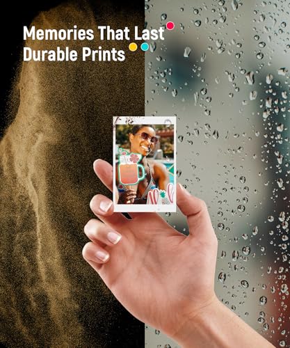 Liene Zink Pearl K100 Photo Paper 2x3″ 50 Sheets, Premium Photo Printer Paper w/Adhesive Back, Waterproof, Smudge Proof, Tear Proof, Instant Photo Paper Compatible w/Liene 2x3″ Photo Printer Scrapbook