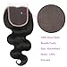 Brazilian Virgin Hair 3 Bundles with Closure Brazilian Body Wave 8A 100% Unprocessed Human Hair bundles With Lace Closure Natural Black Color by YAVVE (14