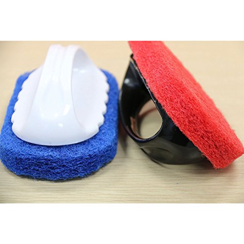 Handle Sponge Brush Cleaning for Kitchen Bathroom Tub Scrubbing Shower Bathtub Scrubber, pool Cleaning, Set of 2