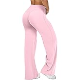 JGS1996 Wide Leg Yoga Pants Bottoms Straight Leg Leggings for Women High Waist Stretch Booty Casual Gym Workout Sweatpants