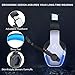 BENGOO V-4 Gaming Headset for Xbox One, PS4, PC, Controller, Noise Cancelling Over Ear Headphones with Mic, LED Light Bass Surround Soft Memory Earmuffs for Mac Nintendo Switch Gamesthumb 4