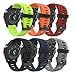 MoKo Band Compatible with Garmin Fenix 6X/Fenix 6X Pro/Fenix 3/Fenix 3 HR/Fenix 5X/5X Plus/D2 Delta PX/Descent Mk1 Smart Watch, [6PACK] Soft Silicone Replacement Watch Band, Multi Color A