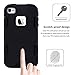 ULAK iPhone 4 Case,iPhone 4S Case, Knox Armor Shockproof Heavy Duty Combo Hybrid Defender High Impact Body Rugged Hard PC & Silicone Case Protective Cover for Apple iPhone 4 4S (Black/Black)