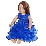 18Inch Doll Clothes-Blue Sheers Cake Dress Clothes Outfits Fits American Girl Dolls