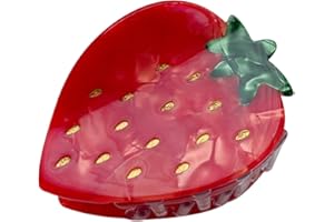 OMG DECOR Strawberry Claw Clips,Cellulose Acetate Hair Clips,Small Claw Clips for Women