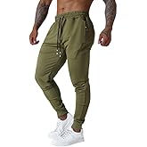 GM MGBOYGYM Mens Active Athletic Workout Jogger Sweatpants for Men with Zipper Pocket and Drawstring Size S-2XL