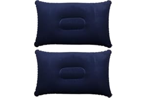 TRIXES Blue Travel Inflatable Pillow X 2 Twin Pack