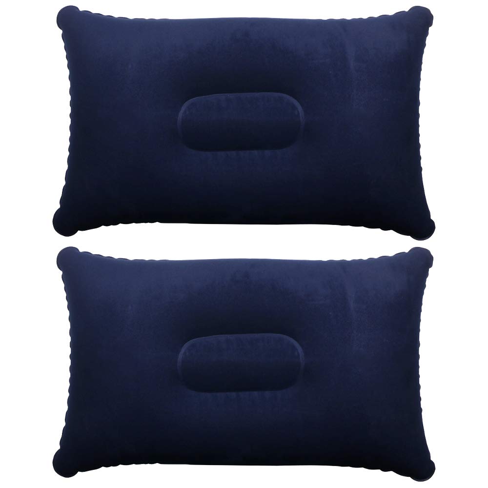 TRIXES Inflatable Pillows x2 – Multipack of Blue Inflatable Pillows Perfect for Travel/Camping/Outdoors/Fishing - Blow up Pillow -Twin Pack – Ultra Light Water Resistant Pillows