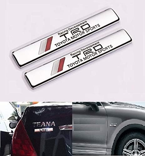 2Pcs Metal TRD Luxury Auto Car Trunk Body Fender Emblem Badge Decal Sticker For All Vehicles