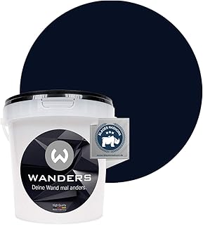 Wanders24® Tafelfarbe (1Liter, Schwarz) Blackboard Paint - Tafellack - abwischbare Wandfarbe - in 20 Farbtönen erhältlich - Made in Germany