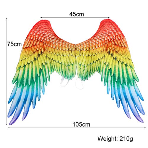 Chenway Cosplay Wings Angel Halloween Costume Accessory Wings/Glove Paw Mardi Gras Cosplay Pretend Play Dress Up (A) - Thumbnail 2