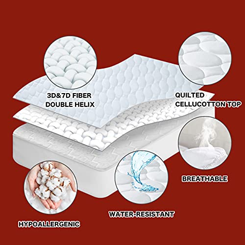 HYLEORY Heated Mattress Pad Twin WaterResistant Electric Mattress Pad