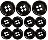 Premium (Horn), Black Suit Buttons Set (11 Pieces)