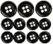 Premium (Horn), Black Suit Buttons Set (11 Pieces)