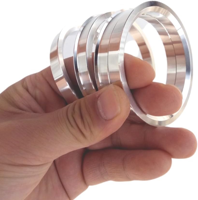 Photo 1 of TENKIDOM 66.5 to 57.1 Aluminium Alloy OD=66.5mm ID=57.1mm Center Rings Aluminium Alloy Wheel Reducer Rings, 4 Pieces