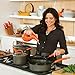Rachael Ray Brights Hard Anodized Nonstick Sauce Pan/Saucepan with Lid, 3 Quart, Gray
